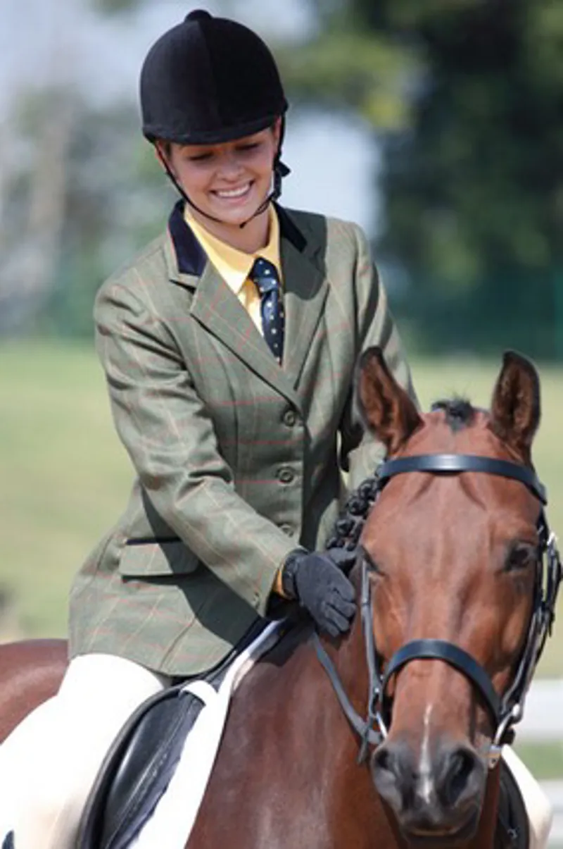 Bridleway Tweed Hacking Jacket Ladies Green-3